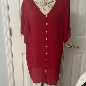 LuLaRoe Rich Red Top